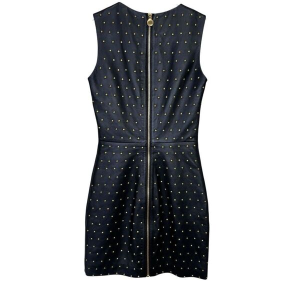 Versace x H&M Leather Studded Sleeveless Mini Dress Size 2 - Picture 5 of 9
